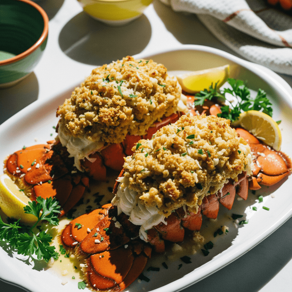 Double-Stuffed, Double-Baked Lobster Tail