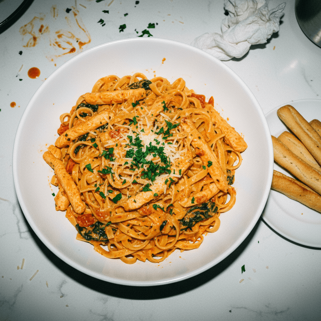 Tuscan Creamy Chicken Pasta