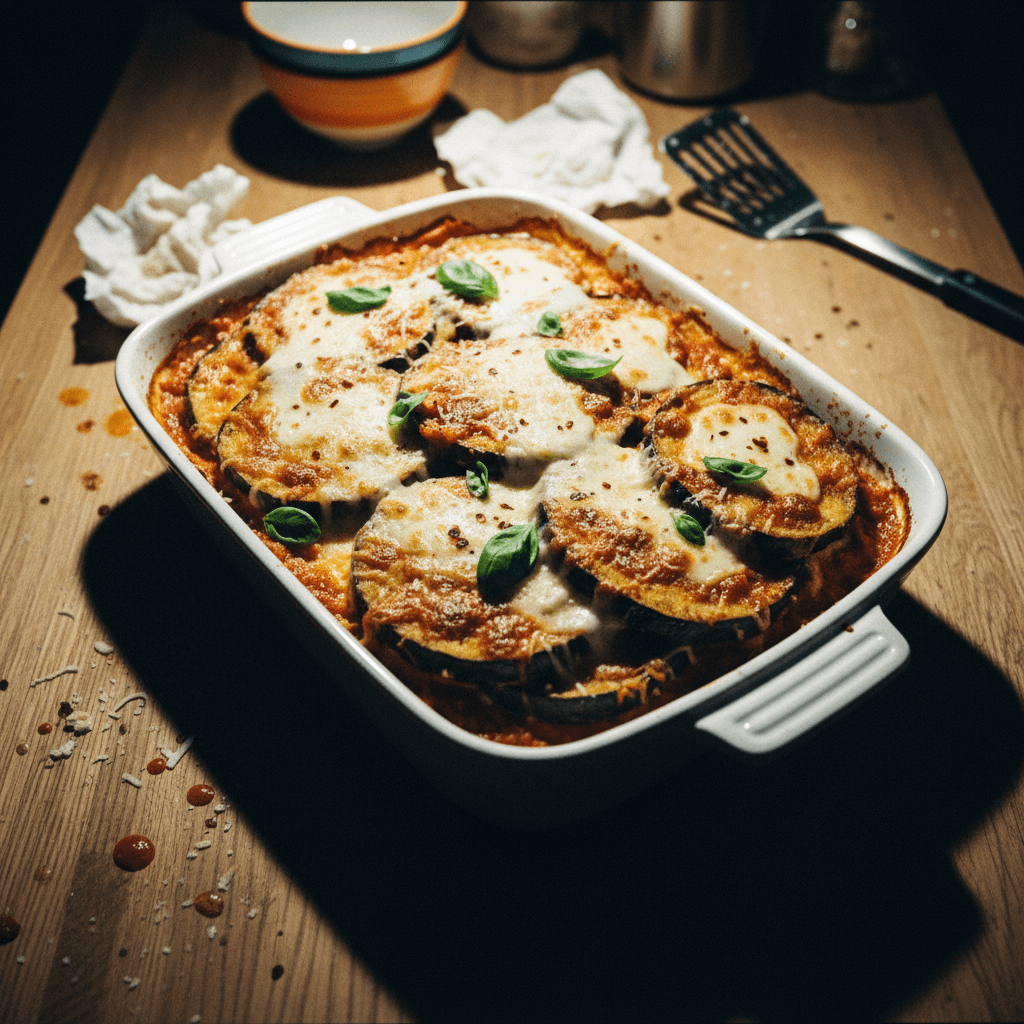 Classic Fried Eggplant Parmesan