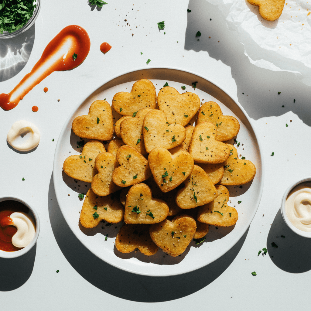 Crispy Heart-Shaped Potatoes