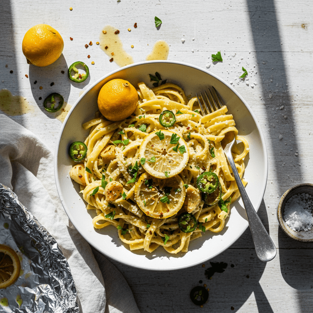 Lazy Pasta al Limone with Lacto-Fermented Lemons