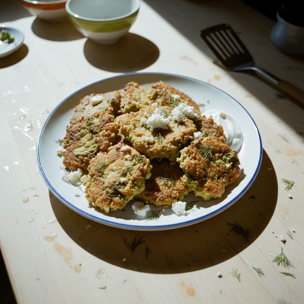Broccoli Feta Fritters
