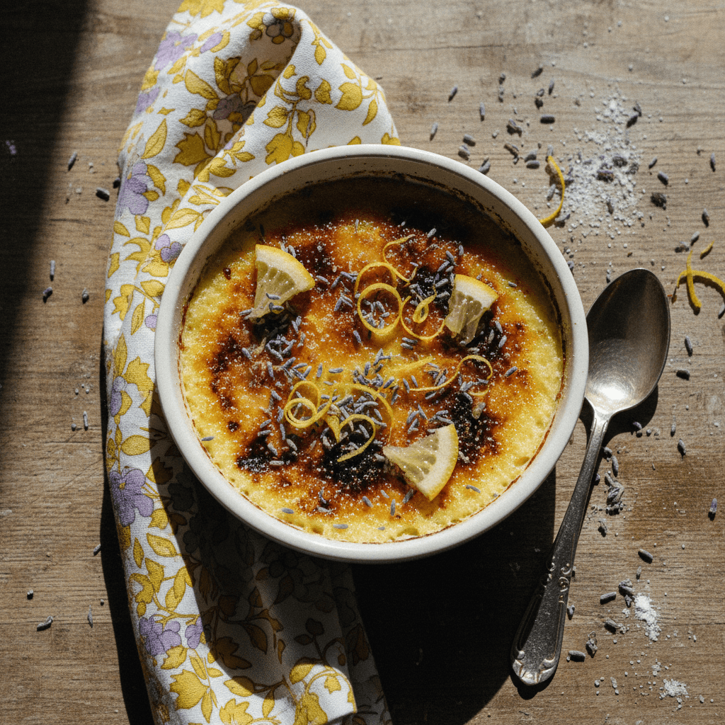 Lemon Lavender Crème Brûlée