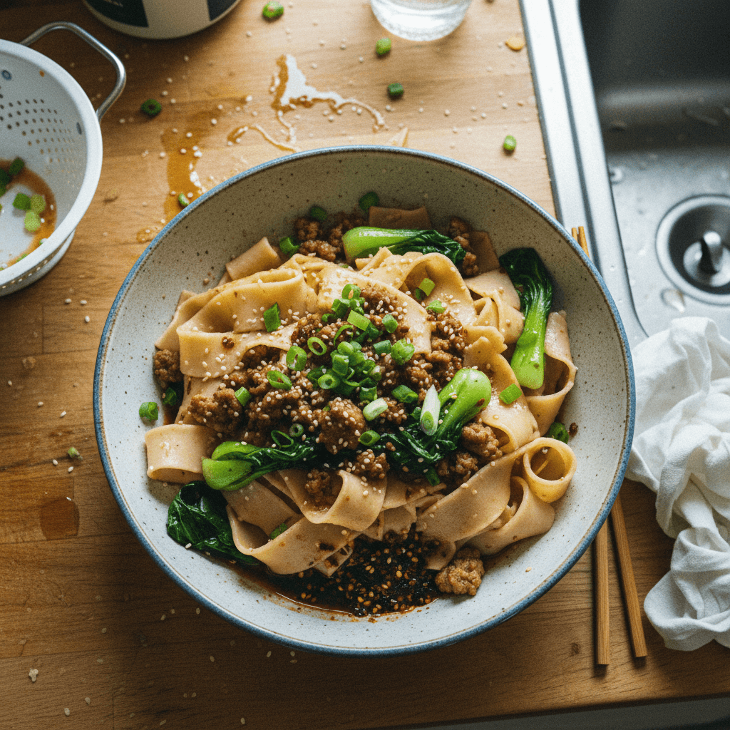 Pork Dumpling Noodle Bowl
