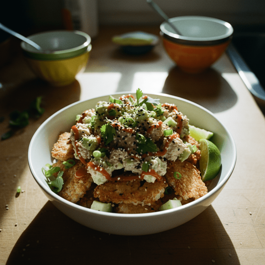 Crispy Rice Sushi Tuna Salad