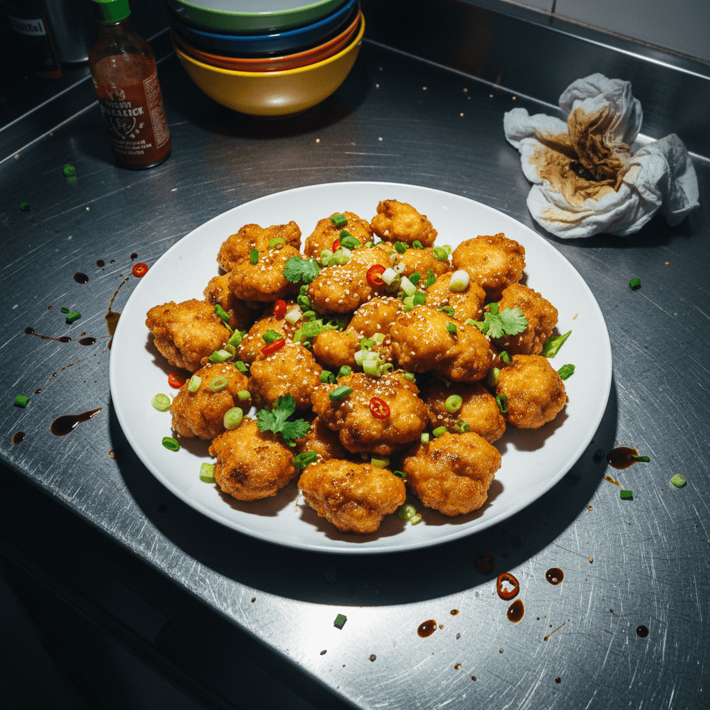 Crispy Wok-Fried Chicken Nuggets
