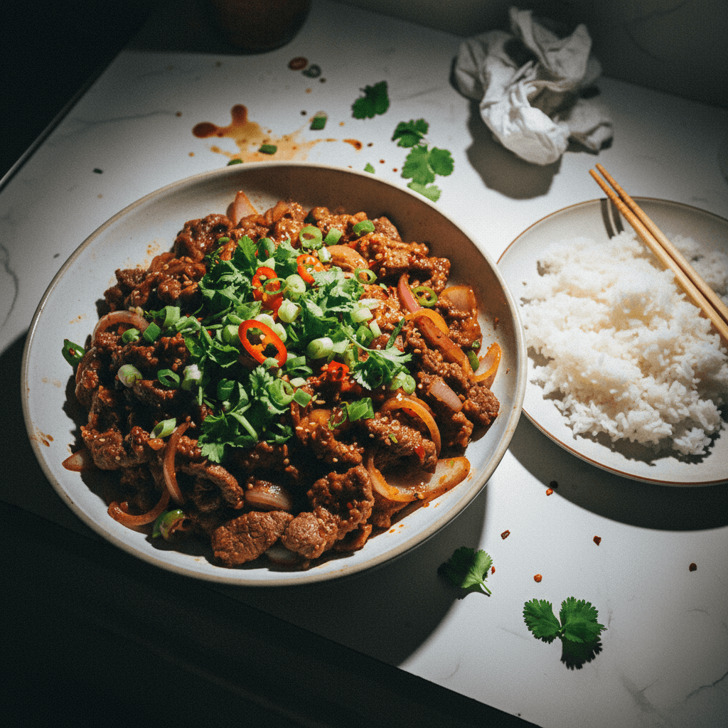 Spicy Beef and Onion Stir-Fry