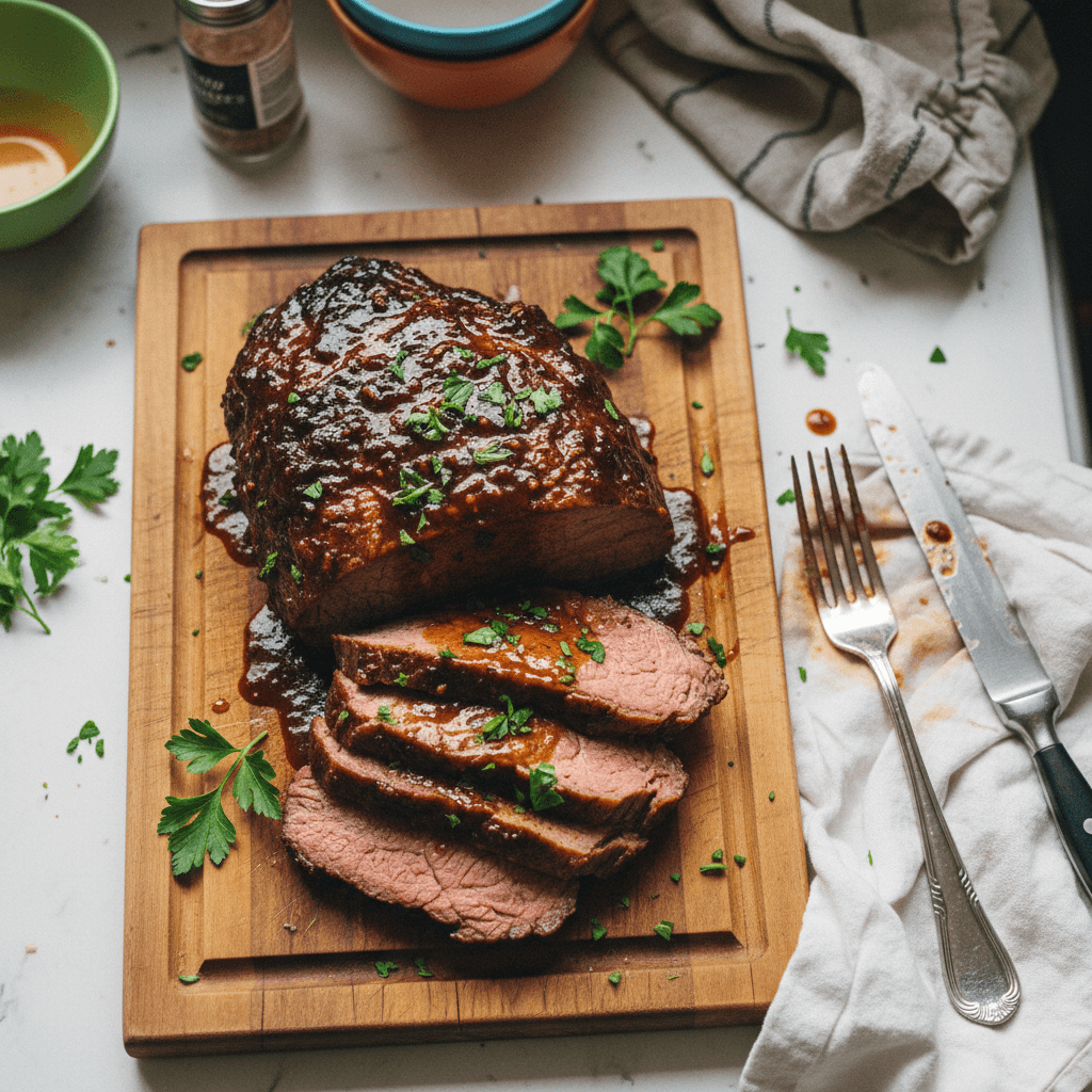 Slow Cooker Glazed Chuck Roast