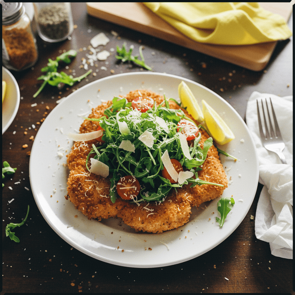 Chicken Milanese with Arugula Salad
