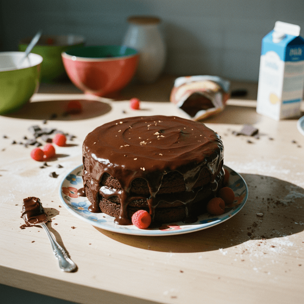 Decadent Chocolate Cake with Ganache