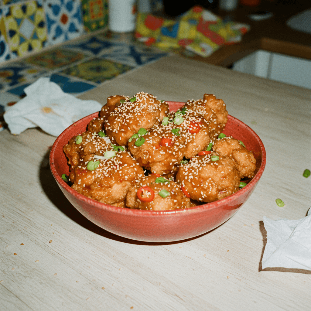Crispy Korean Fried Chicken with Gochujang Sauce