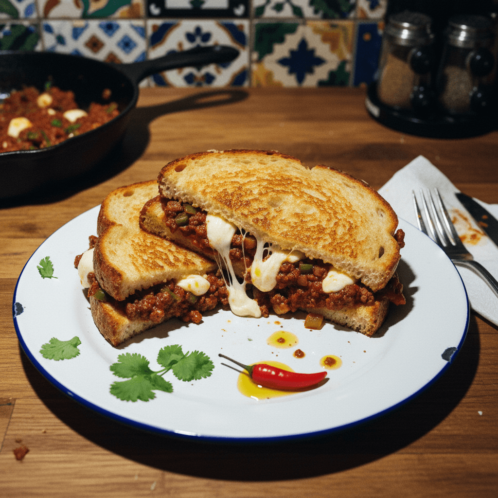 Sloppy Joe Grilled Cheese Sandwich