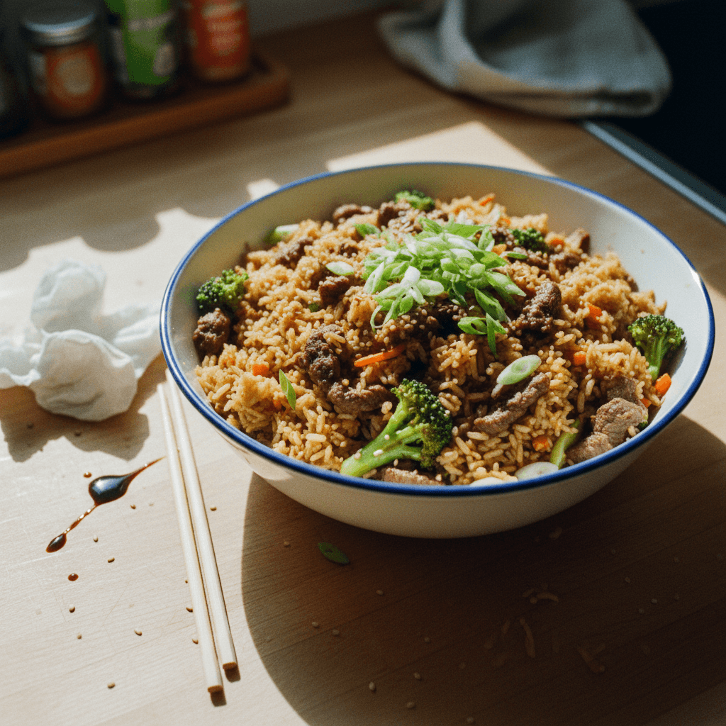 Beef and Broccoli Fried Rice