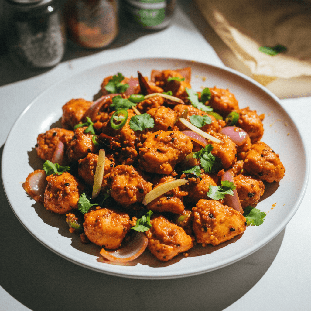 Pan Fried Garlic Chilli Chicken