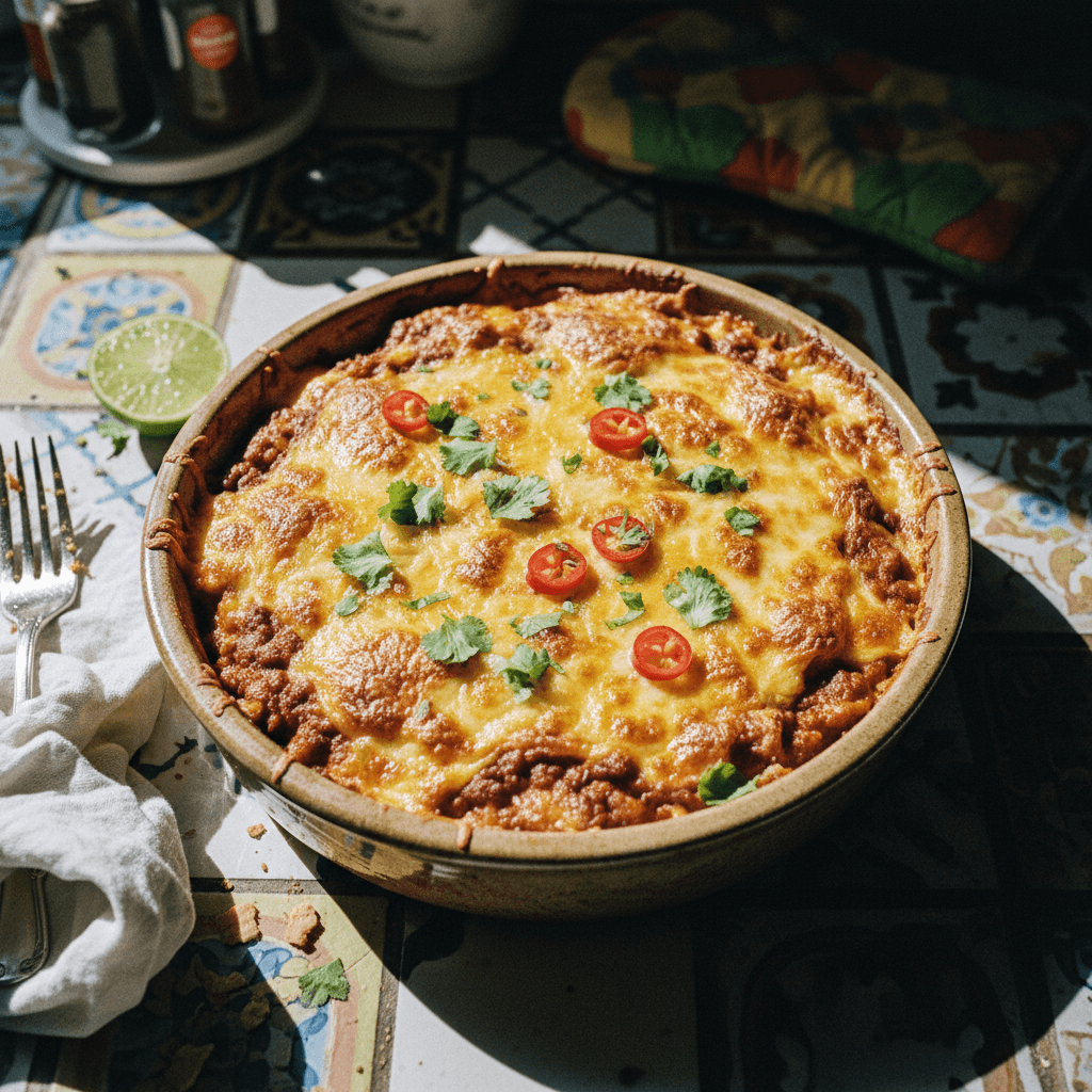 Chili Beef Cheese Pie