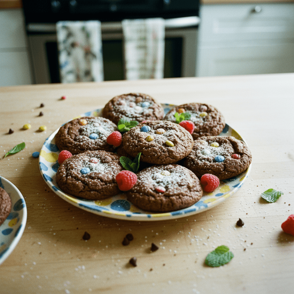 Crackly Chewy Brownie Cookies