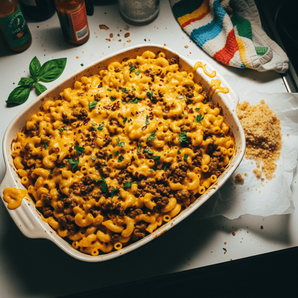 Better Than The Box (Homemade Cheesy Beef Macaroni)