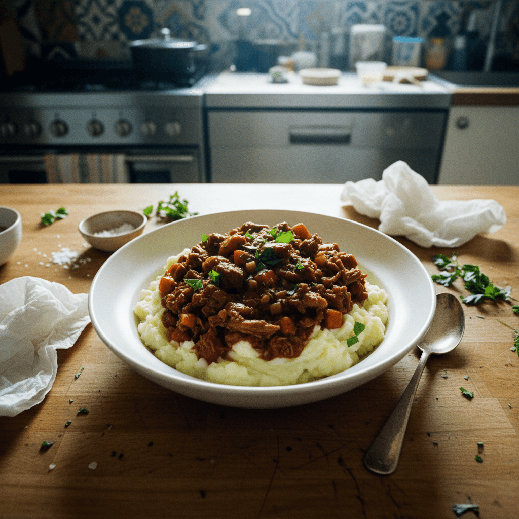 Slow-Cooked Pork Neck Ragu