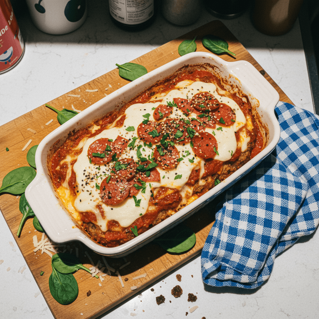 Stuffed Everything Bagel Meatloaf