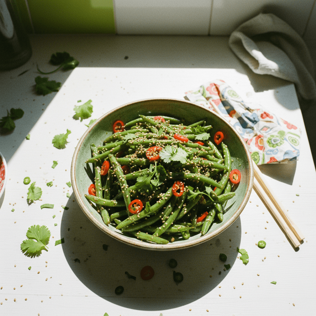 Chinese Style Roasted Green Beans