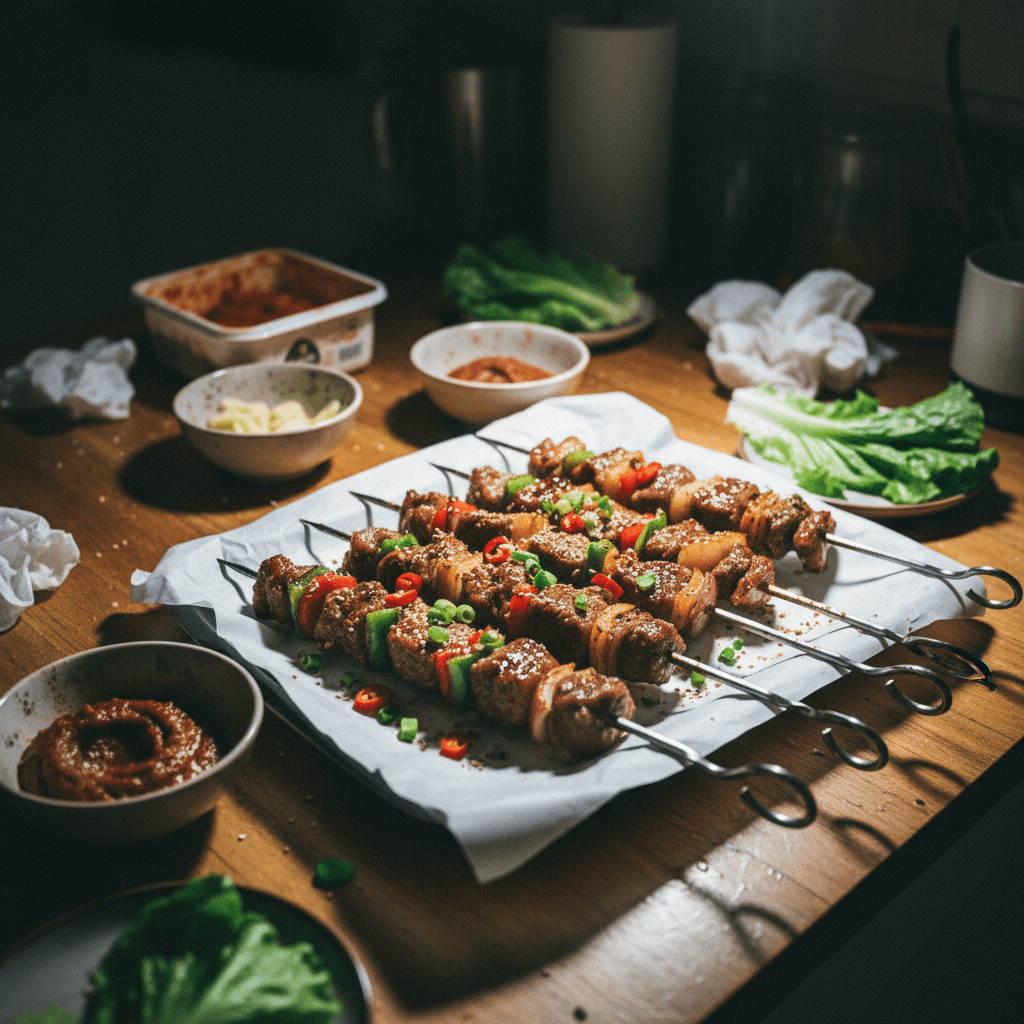 Korean BBQ Beef Skewers