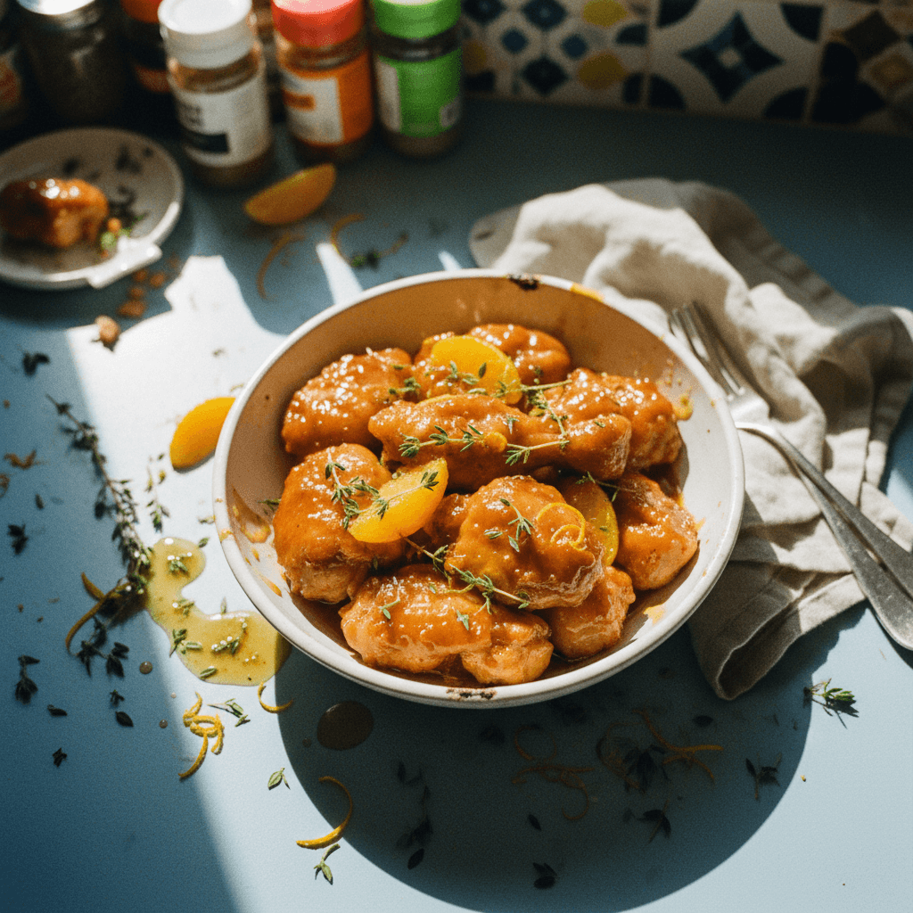 Glazed Orange Chicken with Thyme