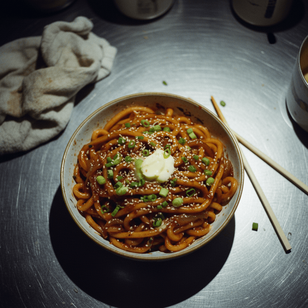 Gochujang Butter Caramelized Onion Noodles
