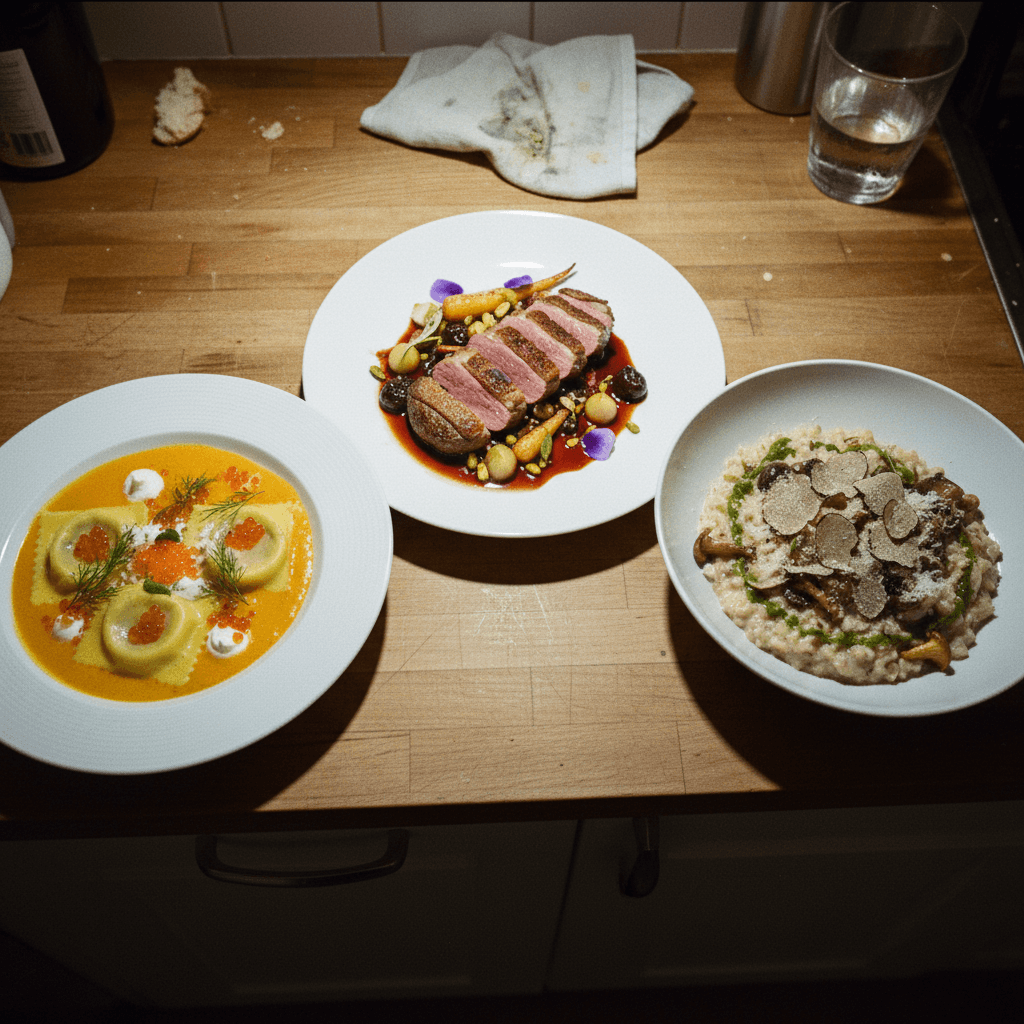 Pan-Seared Scallops with Saffron Risotto and Asparagus