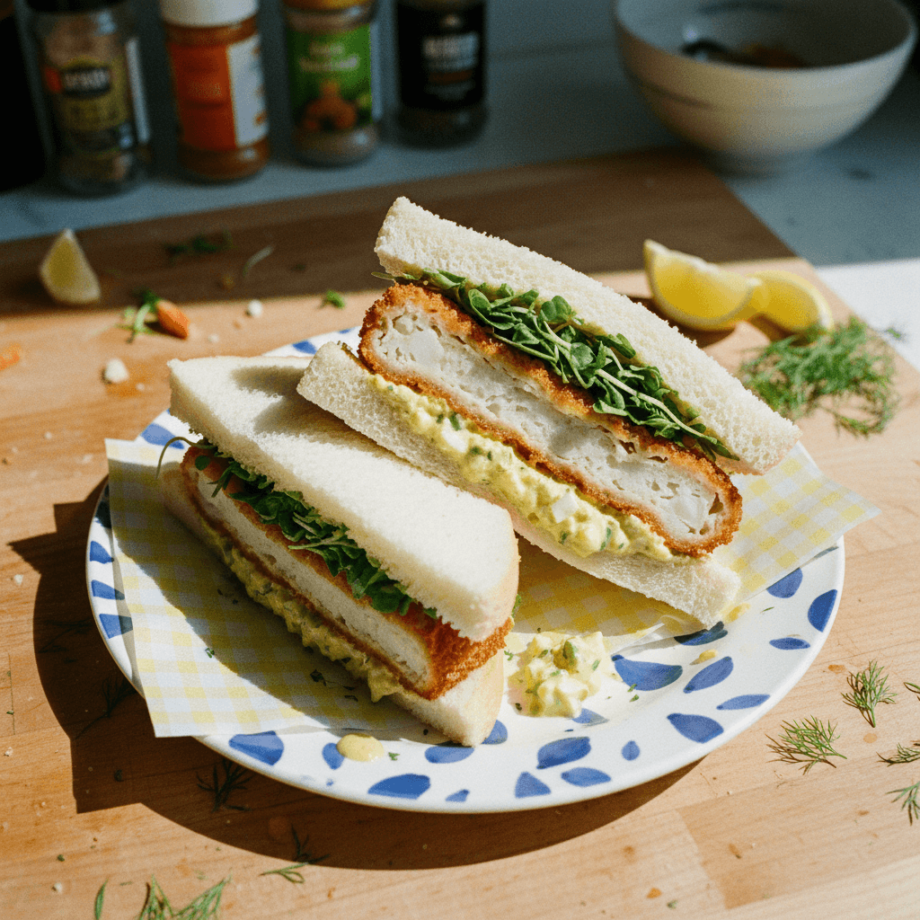 Jumbo Crispy Japanese Shrimp Katsu Sando