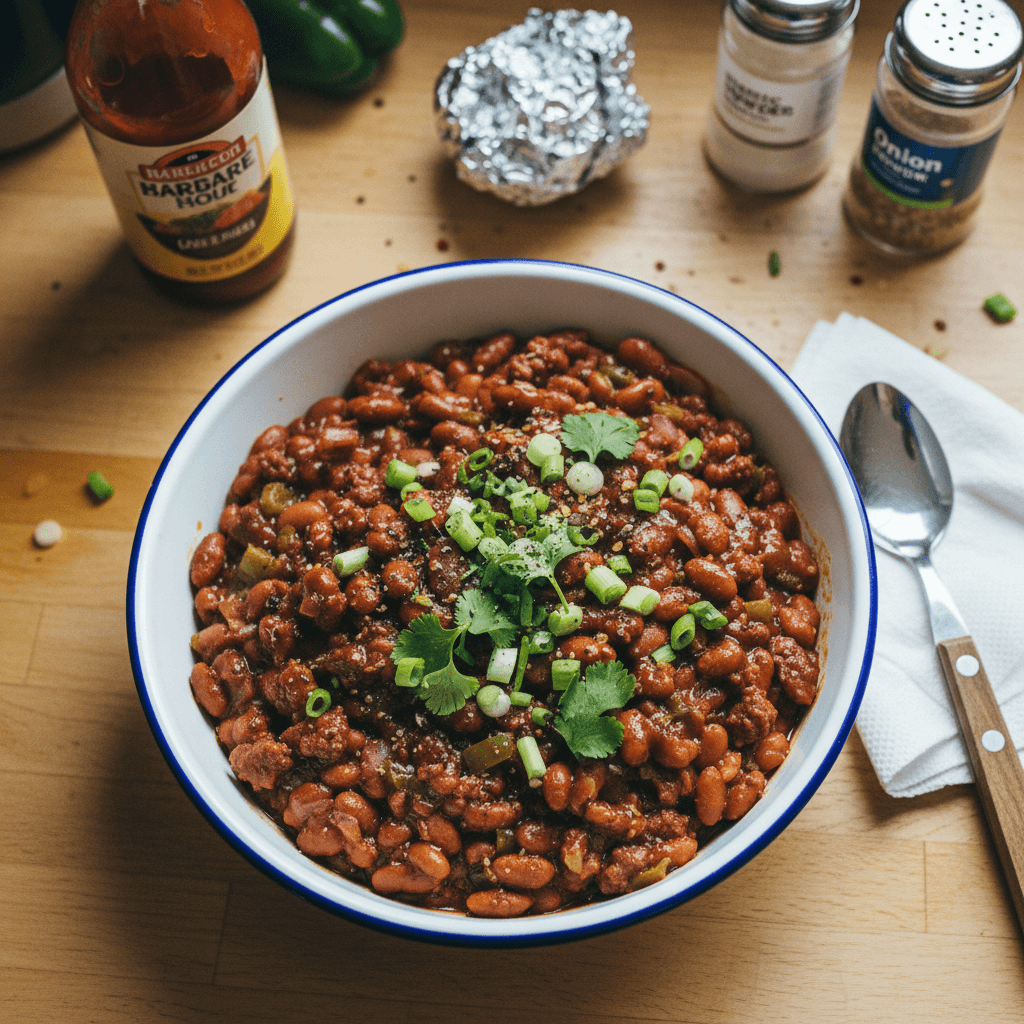 Barbecue Baked Beans with Ground Beef