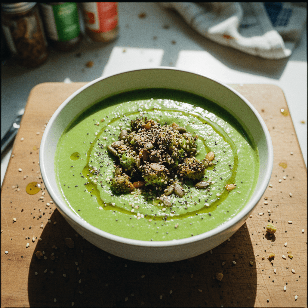 Creamy Nooch and Broccoli Soup