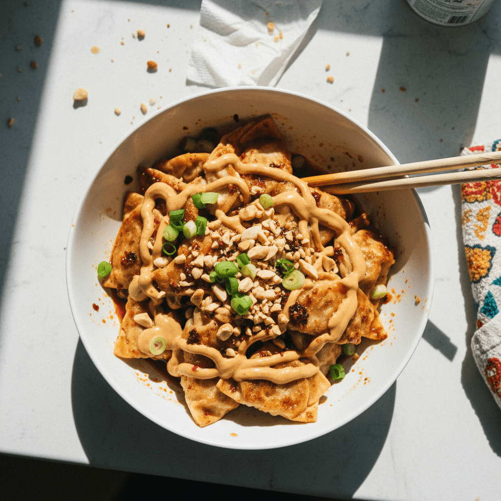 Spicy Satay Wontons