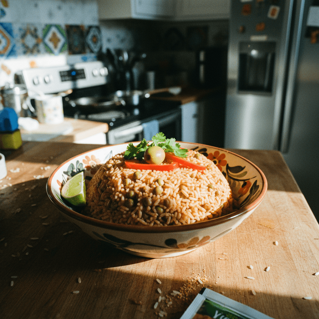 Arroz con Gandules (Puerto Rican Rice with Pigeon Peas)