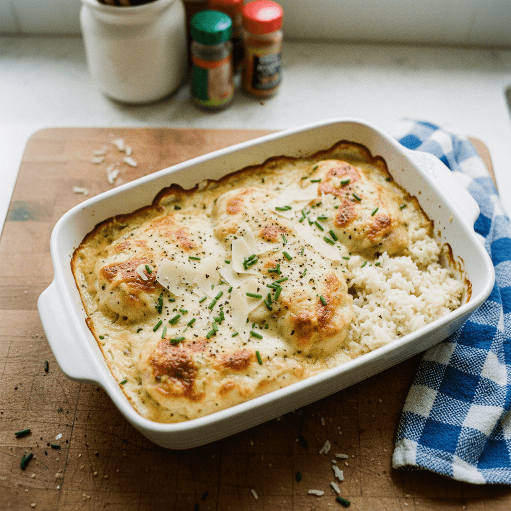 Creamy Swiss Chicken Bake