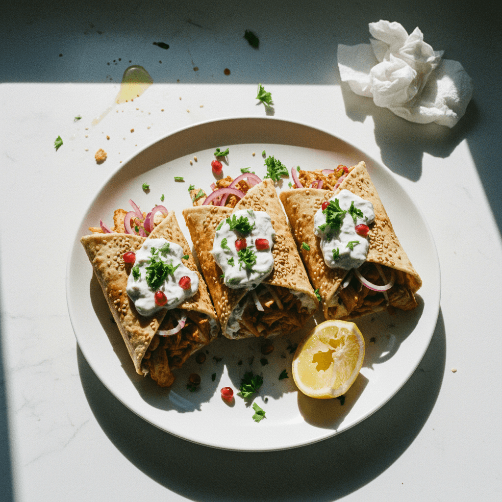High Protein Mediterranean Chicken Wraps