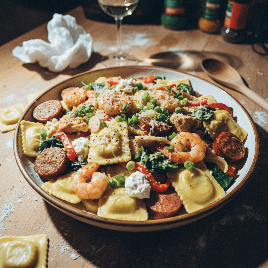 Loaded Alfredo Ravioli