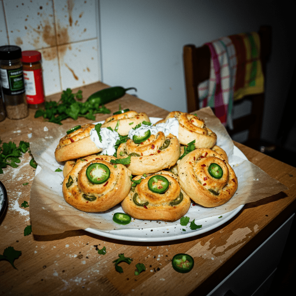 Spicy Jalapeño Cottage Cheese Rolls