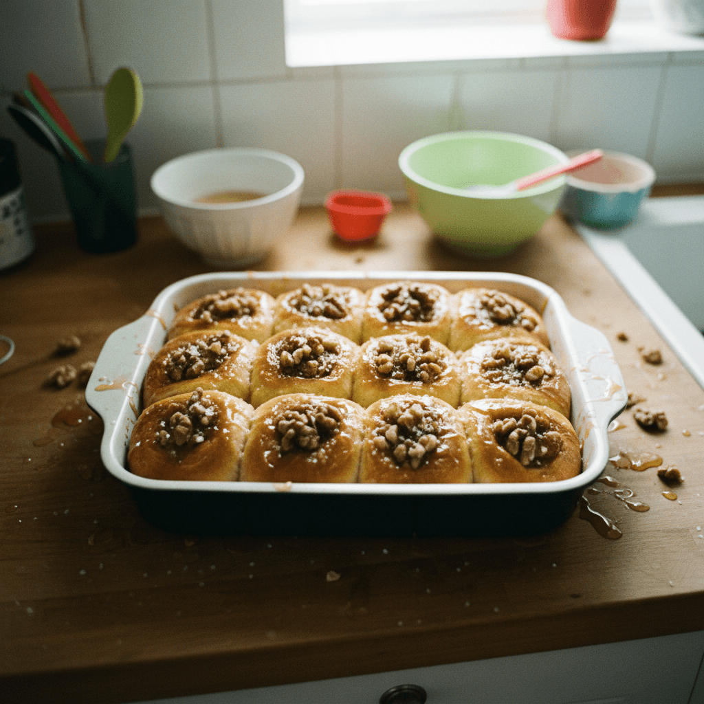 Homemade Sticky Honey Buns