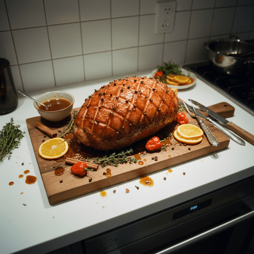 Jamaican Ginger Beer Glazed Ham