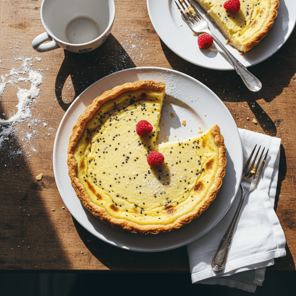 Baked Vanilla Bean Custard Tart