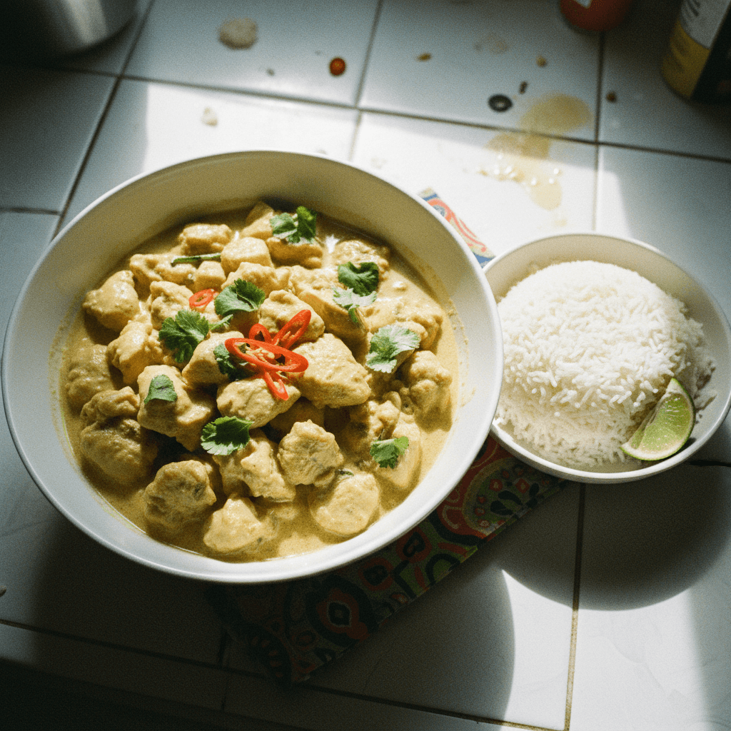 Trader Joe's Quick Thai Coconut Chicken with Jasmine Rice