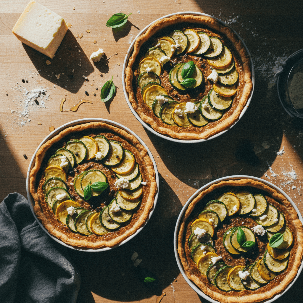 Three Zucchini Quiche