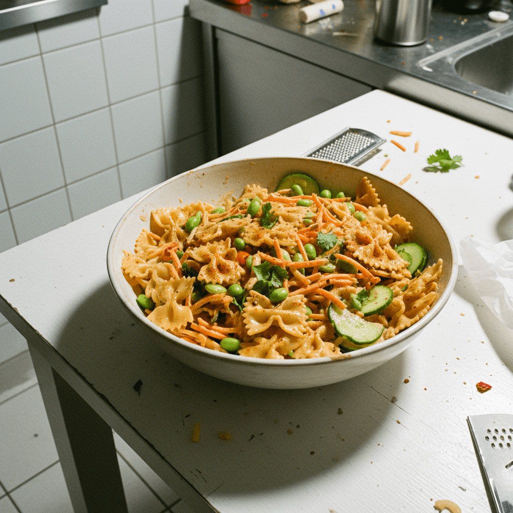 Knuspriger Nudelsalat