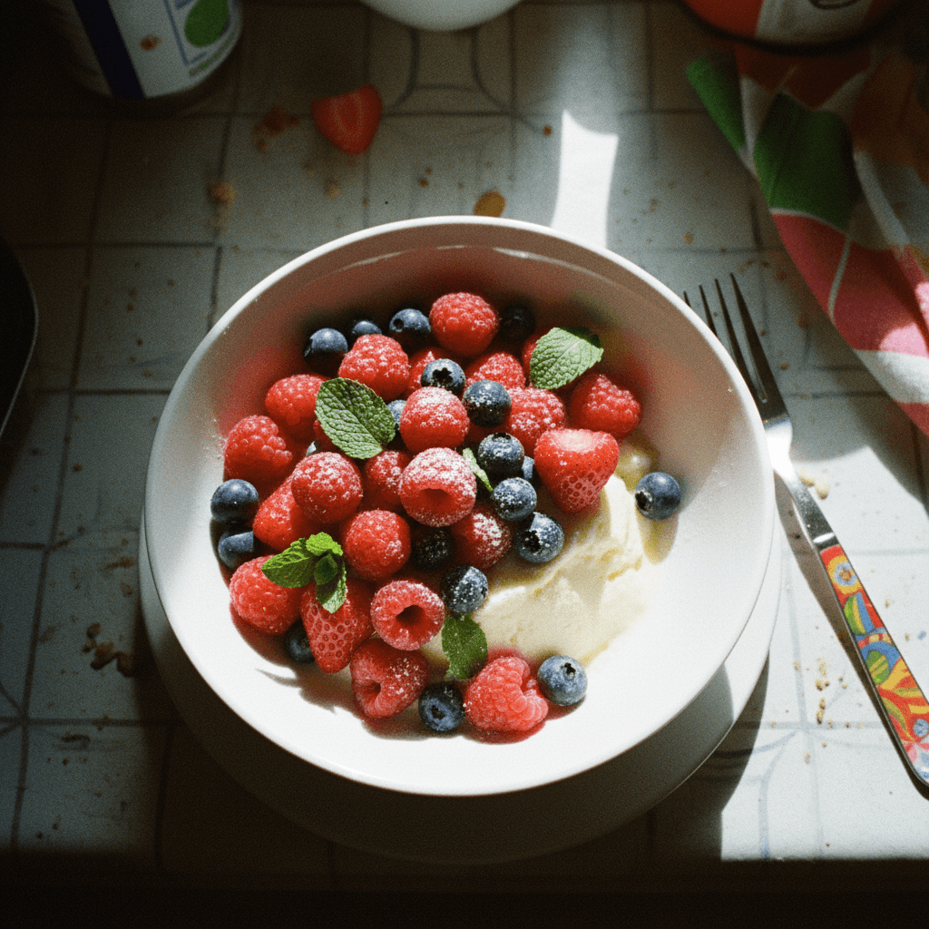 Simple Panna Cotta with Berries