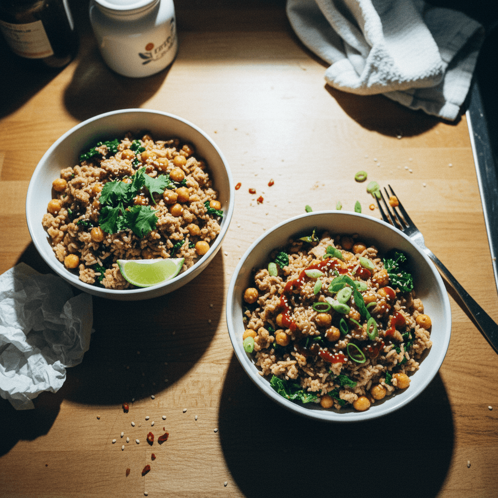 Turkey and Kale Fried Rice Bowls