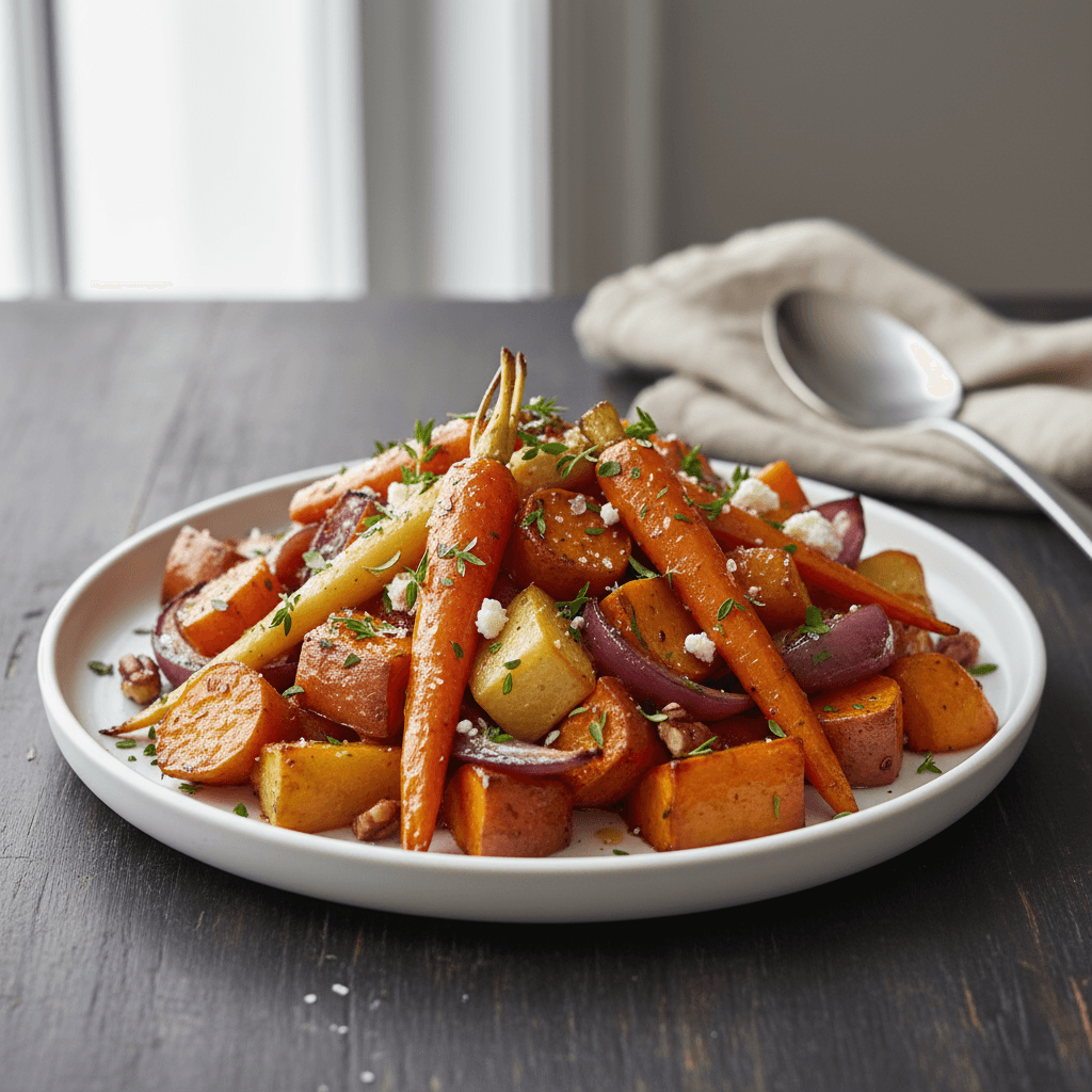 Maple Roasted Root Vegetables