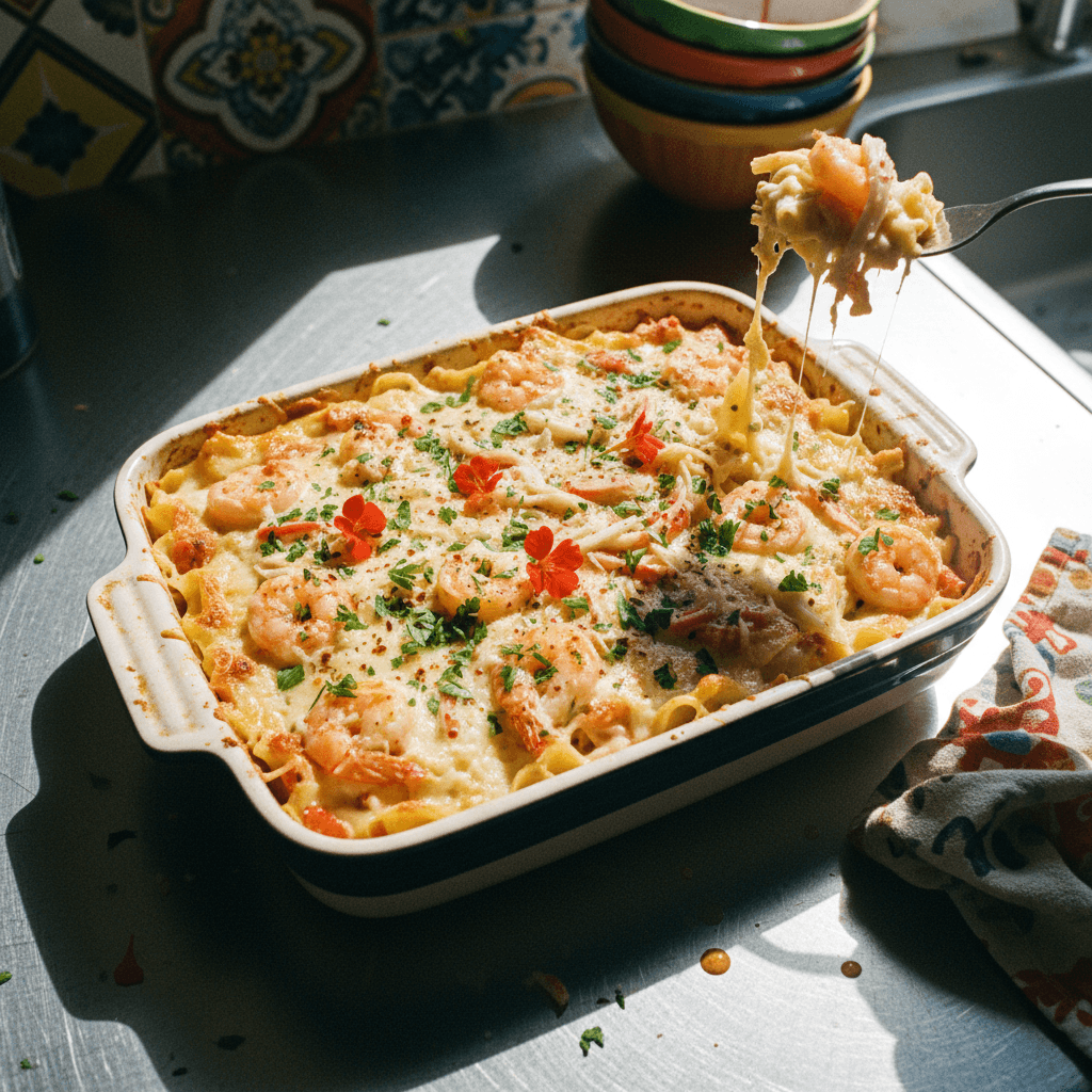 Creamy Seafood Lasagna with Shrimp & Crab