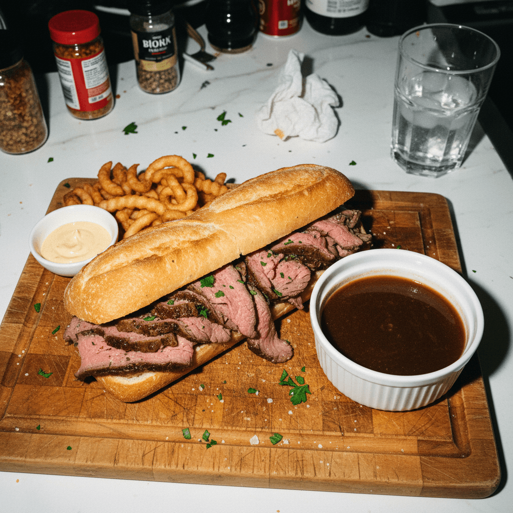 Viral Salthank French Dip (Slow-Braised Beef French Dip Sandwich)