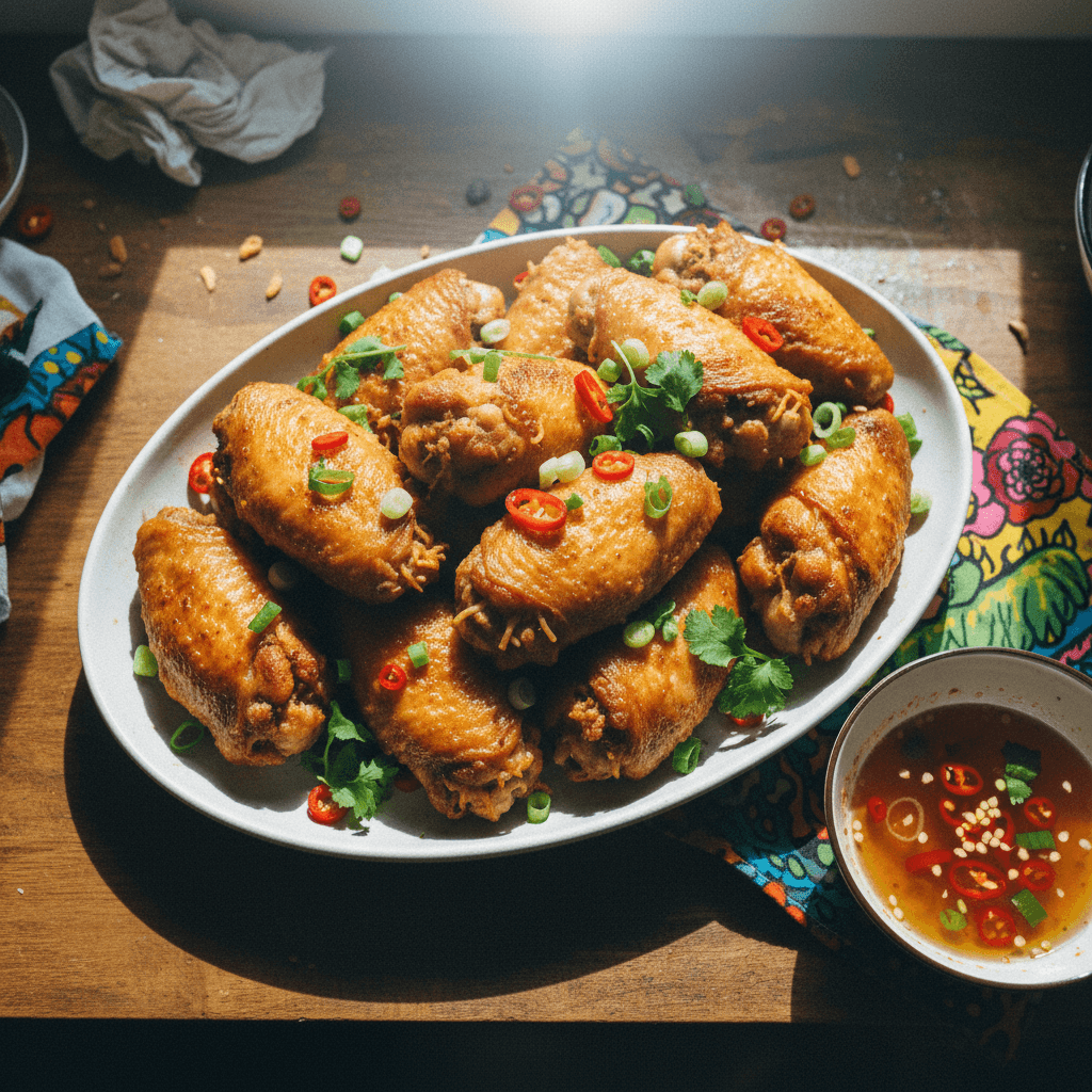 Hmong-Style Stuffed Chicken Wings