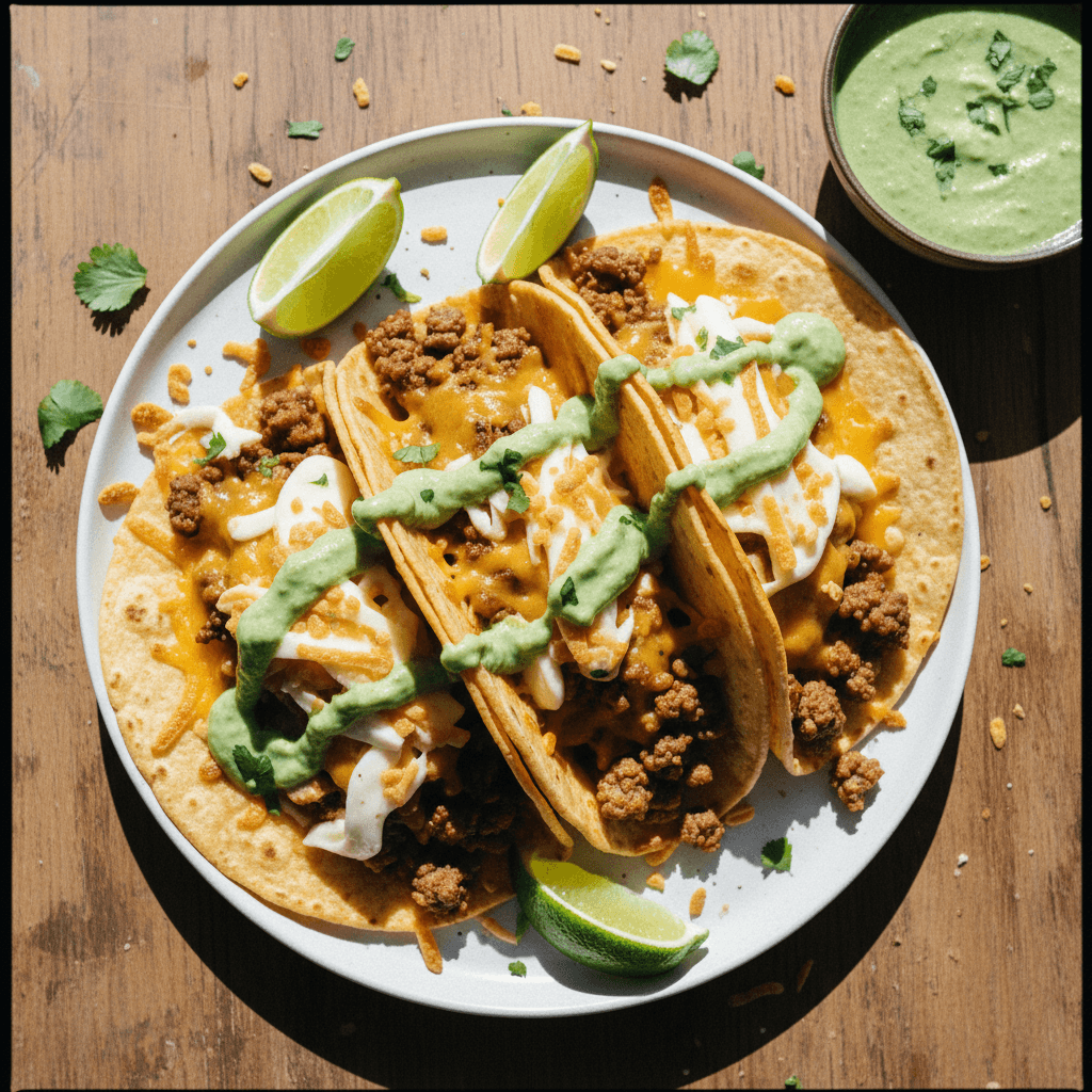 Crispy Cheesy Beef Tacos
